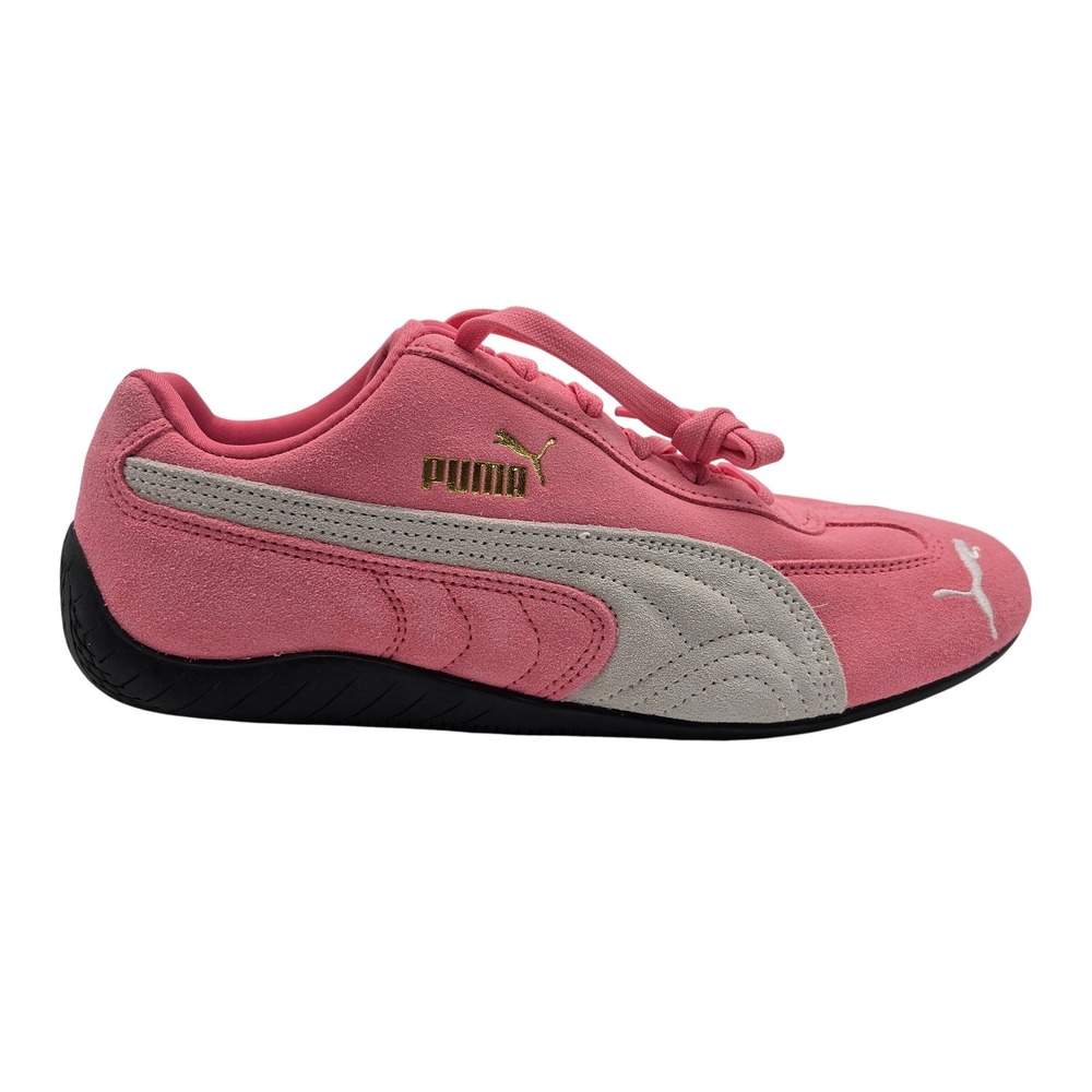 Puma Speedcat OG 7Y Womens 8.5 Magic Rose White Suede Sneakers 401698-05